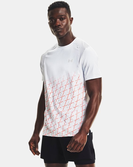 Camiseta de manga corta UA Iso-Chill Run para hombre, White, pdpMainDesktop image number 1